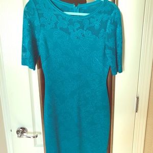 St. John turquoise knit dress